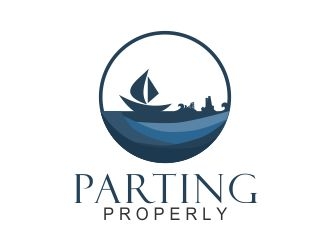 PARTING PROPERLY logo design by Bl_lue
