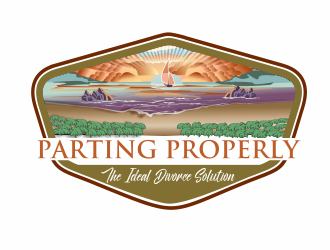 PARTING PROPERLY logo design by bosbejo