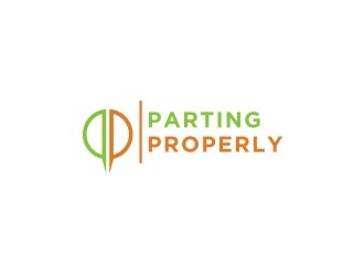 PARTING PROPERLY logo design by bricton