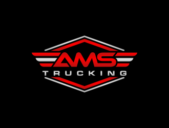 AMS TRUCKING logo design by ammad