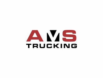 AMS TRUCKING logo design by eagerly