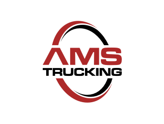 AMS TRUCKING logo design by rief