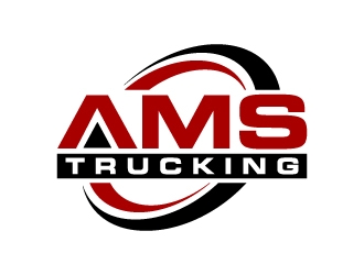 AMS TRUCKING logo design by labo