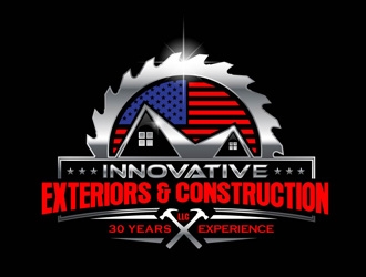 Innovative Exteriors & Construction LLC logo design by DreamLogoDesign