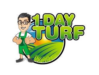 1 DAY TURF logo design by 35mm