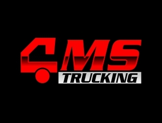 AMS TRUCKING logo design by mckris