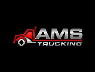 AMS TRUCKING logo design by Benok