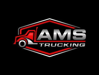 AMS TRUCKING logo design by Benok