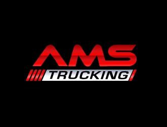 AMS TRUCKING logo design by harshikagraphics