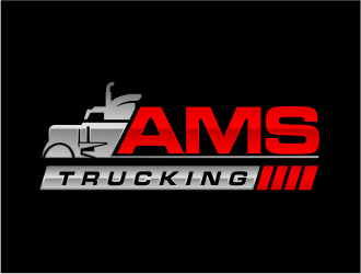 AMS TRUCKING logo design by evdesign