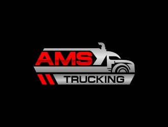 AMS TRUCKING logo design by yogilegi