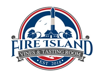 FIRE ISLAND VINES & TASTING ROOM logo design by DreamLogoDesign