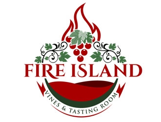 FIRE ISLAND VINES & TASTING ROOM logo design by DreamLogoDesign
