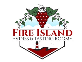 FIRE ISLAND VINES & TASTING ROOM logo design by DreamLogoDesign