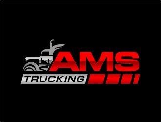 AMS TRUCKING logo design by 48art
