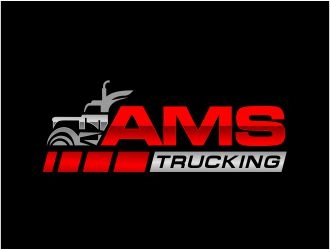 AMS TRUCKING logo design by 48art