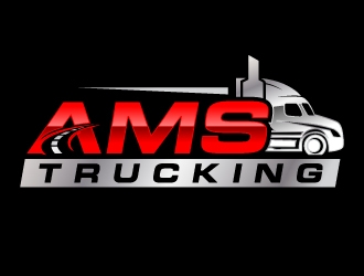 AMS TRUCKING logo design by jaize