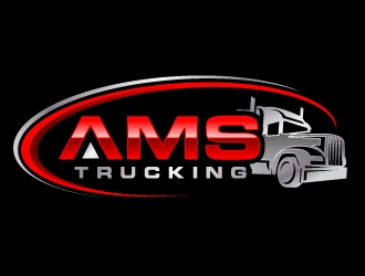 AMS TRUCKING logo design by jaize