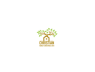 Christian Family Christmas 2018 logo design by giphone