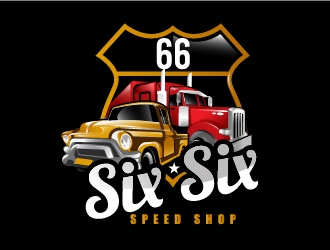 Six Six Speed Shop logo design by Suvendu