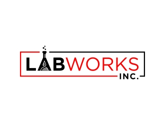 Lab Works Inc. logo design by yogilegi