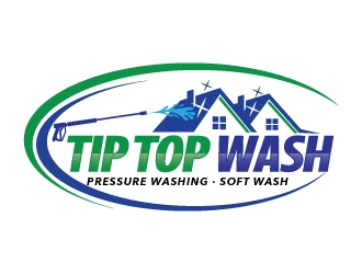 Tip Top Wash logo design by moomoo