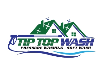 Tip Top Wash logo design by moomoo