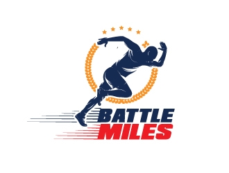 BATTLE MILES logo design by emberdezign