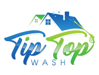 Tip Top Wash logo design by fawadyk