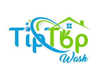 Tip Top Wash logo design by fawadyk