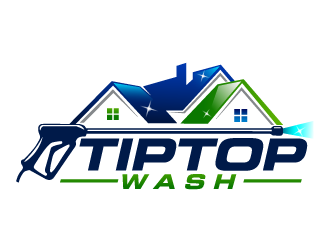 Tip Top Wash logo design by THOR_