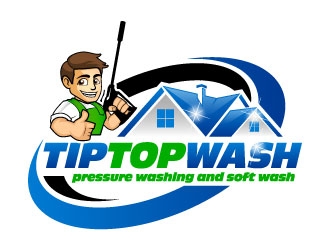 Tip Top Wash logo design by daywalker