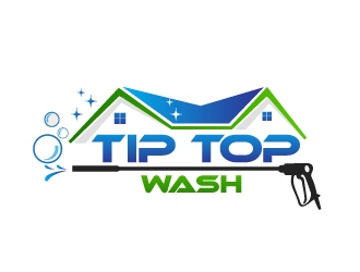Tip Top Wash logo design by harshikagraphics