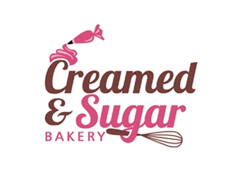 Creamed & Sugar Bakery logo design by ingepro