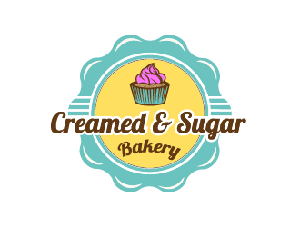 Creamed & Sugar Bakery logo design by ARALE