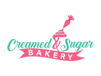 Creamed & Sugar Bakery logo design by logoviral