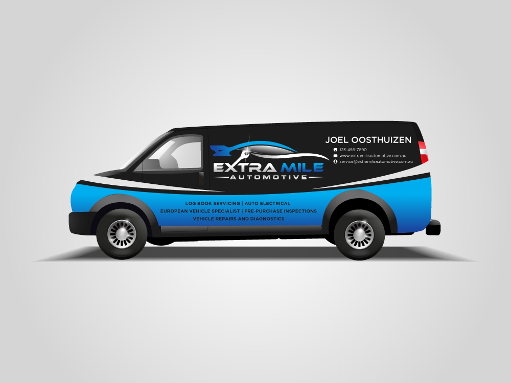 Extra Mile Automotive logo design by labo