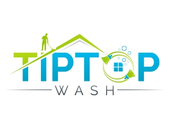 Tip Top Wash logo design by fawadyk