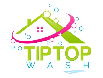 Tip Top Wash logo design by fawadyk