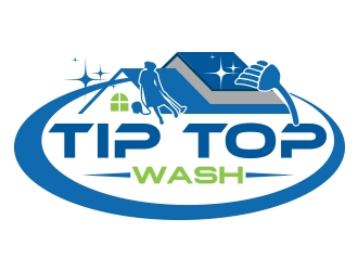 Tip Top Wash logo design by fawadyk