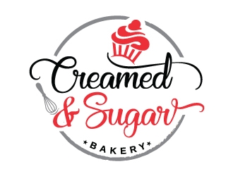 Creamed & Sugar Bakery logo design by Boomstudioz