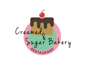 Creamed & Sugar Bakery logo design by pambudi