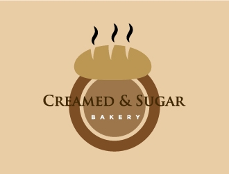 Creamed & Sugar Bakery logo design by pambudi