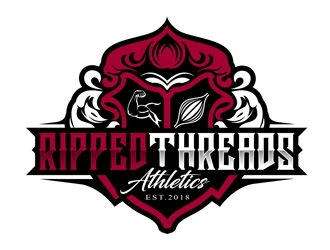 Ripped Threads Athletics  logo design by DreamLogoDesign