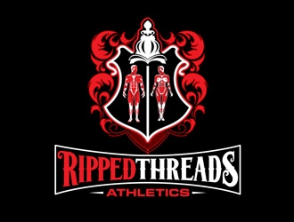 Ripped Threads Athletics  logo design by DreamLogoDesign