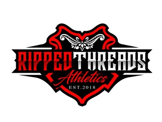 Ripped Threads Athletics  logo design by DreamLogoDesign