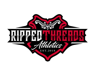 Ripped Threads Athletics  logo design by DreamLogoDesign