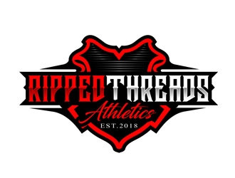 Ripped Threads Athletics  logo design by DreamLogoDesign