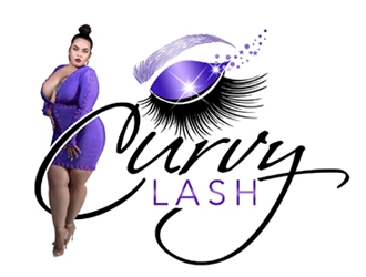 Curvy Lash  logo design by ingepro