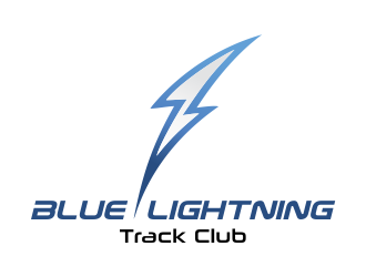 Blue Lightning Track Club logo design by aldesign
